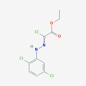 molecular formula C10H9Cl3N2O2 B14774428 Ethyl 2-chloro-2-[(2,5-dichlorophenyl)hydrazinylidene]acetate 