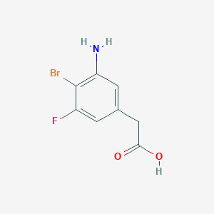 molecular formula C8H7BrFNO2 B14774430 2-(3-Amino-4-bromo-5-fluorophenyl)acetic acid 