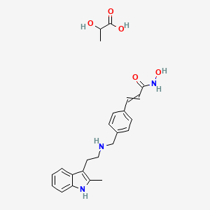 N-hydroxy-3-[4-[[2-(2-methyl-1H-indol-3-yl)ethylamino]methyl]phenyl]prop-2-enamide;2-hydroxypropanoic acid