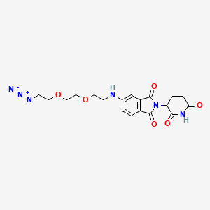 molecular formula C19H22N6O6 B14774439 Pomalidomide-5'-PEG2-C2-azide 