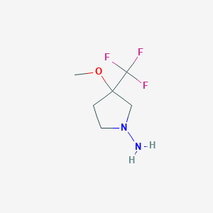 molecular formula C6H11F3N2O B1477444 3-Methoxy-3-(trifluoromethyl)pyrrolidin-1-amine CAS No. 2097996-97-7