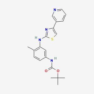 Tert-butyl (4-methyl-3-((4-(pyridin-3-yl)thiazol-2-yl)amino)phenyl)carbamate