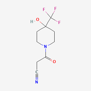 molecular formula C9H11F3N2O2 B1477448 3-(4-Hydroxy-4-(trifluoromethyl)piperidin-1-yl)-3-oxopropanenitrile CAS No. 1879591-16-8