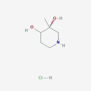 (3R)-3-methylpiperidine-3,4-diol;hydrochloride