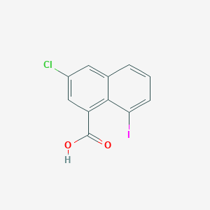 molecular formula C11H6ClIO2 B14774482 3-Chloro-8-iodonaphthalene-1-carboxylic acid 