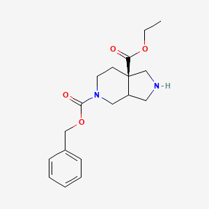 5-O-benzyl 7a-O-ethyl (7aR)-2,3,3a,4,6,7-hexahydro-1H-pyrrolo[3,4-c]pyridine-5,7a-dicarboxylate