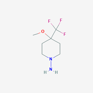 molecular formula C7H13F3N2O B1477449 4-Methoxy-4-(trifluoromethyl)piperidin-1-amine CAS No. 2097999-80-7