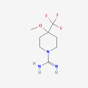 molecular formula C8H14F3N3O B1477450 4-Methoxy-4-(trifluoromethyl)piperidine-1-carboximidamide CAS No. 2098088-52-7