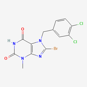 8-Bromo-7-(3,4-dichlorobenzyl)-3-methyl-1H-purine-2,6(3H,7H)-dione