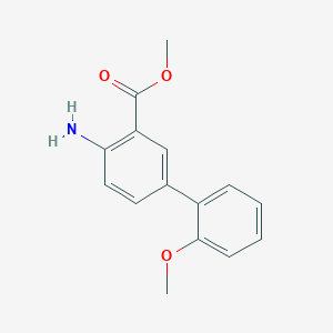 molecular formula C15H15NO3 B14774520 Methyl 4-amino-2'-methoxy-[1,1'-biphenyl]-3-carboxylate 