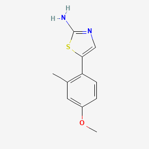 molecular formula C11H12N2OS B14774531 5-(4-Methoxy-2-methylphenyl)thiazol-2-amine 