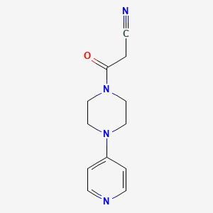 molecular formula C12H14N4O B1477454 3-Oxo-3-(4-(pyridin-4-yl)piperazin-1-yl)propanenitrile CAS No. 2098089-14-4
