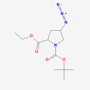 molecular formula C12H20N4O4 B14774547 O1-tert-butyl O2-ethyl (2S,4S)-4-azidopyrrolidine-1,2-dicarboxylate 