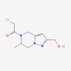 2-chloro-1-(2-(hydroxymethyl)-6-methyl-6,7-dihydropyrazolo[1,5-a]pyrazin-5(4H)-yl)ethan-1-one