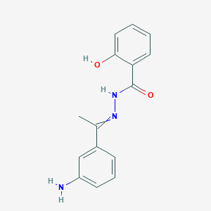 molecular formula C15H15N3O2 B14774561 N'-[1-(3-aminophenyl)ethylidene]-2-hydroxybenzohydrazide 