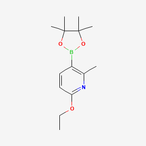 6-Ethoxy-2-methyl-3-(4,4,5,5-tetramethyl-1,3,2-dioxaborolan-2-YL)pyridine