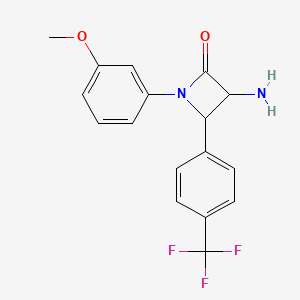 3-Amino-1-(3-methoxyphenyl)-4-(4-(trifluoromethyl)phenyl)azetidin-2-one