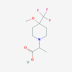 molecular formula C10H16F3NO3 B1477460 2-(4-Methoxy-4-(trifluoromethyl)piperidin-1-yl)propanoic acid CAS No. 2097945-06-5