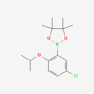 molecular formula C15H22BClO3 B14774602 2-(5-Chloro-2-isopropoxyphenyl)-4,4,5,5-tetramethyl-1,3,2-dioxaborolane 