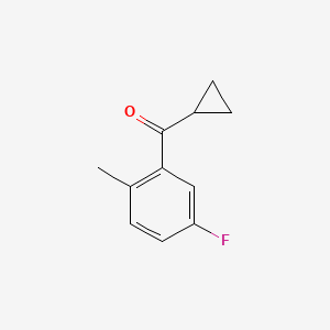 molecular formula C11H11FO B14774603 Cyclopropyl(5-fluoro-2-methylphenyl)methanone 