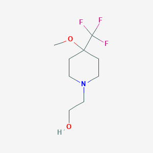 molecular formula C9H16F3NO2 B1477461 2-(4-Methoxy-4-(trifluoromethyl)piperidin-1-yl)ethan-1-ol CAS No. 2097999-71-6