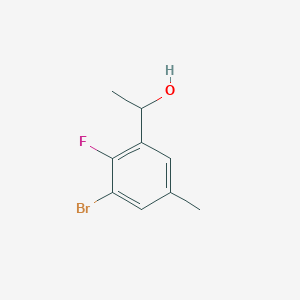 molecular formula C9H10BrFO B14774615 1-(3-Bromo-2-fluoro-5-methylphenyl)ethanol 