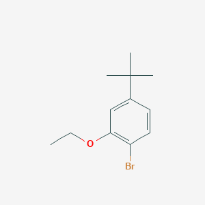 molecular formula C12H17BrO B14774622 1-Bromo-4-tert-butyl-2-ethoxybenzene 