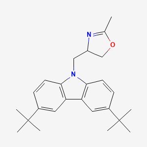 molecular formula C25H32N2O B14774638 4-[(3,6-Ditert-butylcarbazol-9-yl)methyl]-2-methyl-4,5-dihydro-1,3-oxazole 