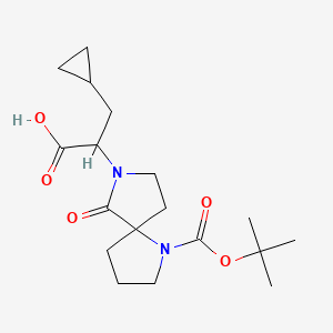 2-(1-(tert-Butoxycarbonyl)-6-oxo-1,7-diazaspiro[4.4]nonan-7-yl)-3-cyclopropylpropanoic acid