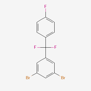 molecular formula C13H7Br2F3 B14774654 1,3-Dibromo-5-(difluoro(4-fluorophenyl)methyl)benzene 