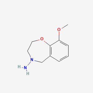 molecular formula C10H14N2O2 B1477466 9-methoxy-2,3-dihydrobenzo[f][1,4]oxazepin-4(5H)-amine CAS No. 2097982-39-1
