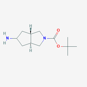 tert-butyl (3aS,6aS)-5-amino-3,3a,4,5,6,6a-hexahydro-1H-cyclopenta[c]pyrrole-2-carboxylate