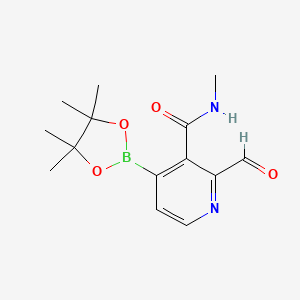 2-formyl-N-methyl-4-(4,4,5,5-tetramethyl-1,3,2-dioxaborolan-2-yl)pyridine-3-carboxamide