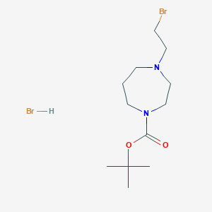 molecular formula C12H24Br2N2O2 B14774682 tert-Butyl 4-(2-bromoethyl)-1,4-diazepane-1-carboxylate hydrobromide 