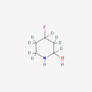 molecular formula C5H10FNO B14774689 4-fluoro(2,3,3,4,5,5,6,6-(2)H)piperidin-2-ol 