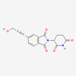 molecular formula C16H12N2O5 B14774698 Thalidomide-5'-propargyl-OH 