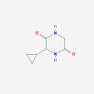 molecular formula C7H10N2O2 B14774713 3-Cyclopropylpiperazine-2,5-dione 