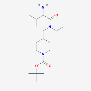 molecular formula C18H35N3O3 B14774726 Tert-butyl 4-[[(2-amino-3-methylbutanoyl)-ethylamino]methyl]piperidine-1-carboxylate 