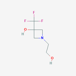 1-(2-Hydroxyethyl)-3-(trifluoromethyl)azetidin-3-ol