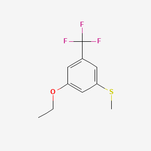 molecular formula C10H11F3OS B14774782 (3-Ethoxy-5-(trifluoromethyl)phenyl)(methyl)sulfane 