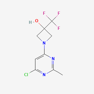 molecular formula C9H9ClF3N3O B1477480 1-(6-氯-2-甲基嘧啶-4-基)-3-(三氟甲基)氮杂环丁-3-醇 CAS No. 2098113-12-1