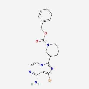 molecular formula C19H20BrN5O2 B14774800 Benzyl 3-(8-amino-1-bromoimidazo[1,5-a]pyrazin-3-yl)piperidine-1-carboxylate 