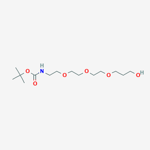 molecular formula C14H29NO6 B14774815 tert-Butyl (2-(2-(2-(3-hydroxypropoxy)ethoxy)ethoxy)ethyl)carbamate 