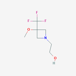 molecular formula C7H12F3NO2 B1477482 2-(3-Methoxy-3-(trifluoromethyl)azetidin-1-yl)ethan-1-ol CAS No. 2098088-65-2