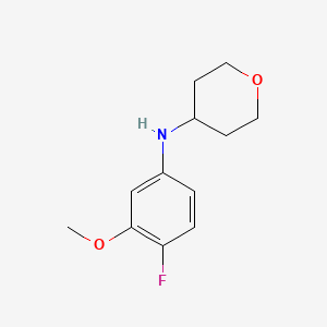 molecular formula C12H16FNO2 B14774868 N-(4-Fluoro-3-methoxyphenyl)tetrahydro-2H-pyran-4-amine 