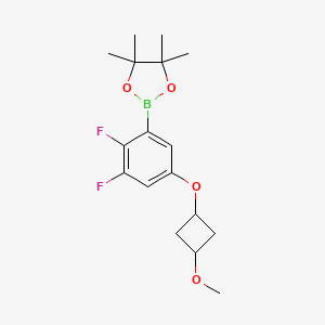 molecular formula C17H23BF2O4 B14774881 2-[2,3-Difluoro-5-(3-methoxycyclobutyl)oxyphenyl]-4,4,5,5-tetramethyl-1,3,2-dioxaborolane 