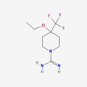 molecular formula C9H16F3N3O B1477489 4-Ethoxy-4-(trifluoromethyl)piperidine-1-carboximidamide CAS No. 2098106-51-3