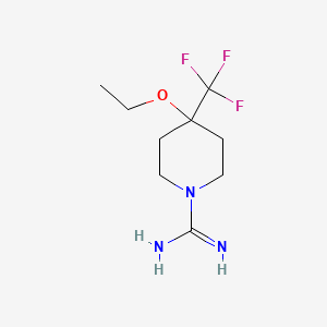 molecular formula C9H16F3N3O B1477489 4-Etoxi-4-(trifluorometil)piperidina-1-carboximidamida CAS No. 2098106-51-3