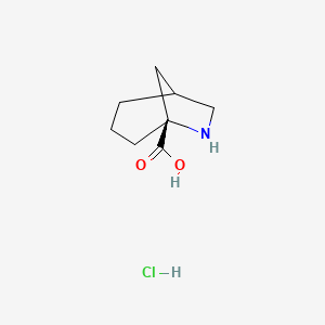 molecular formula C8H14ClNO2 B14774890 (5R)-6-azabicyclo[3.2.1]octane-5-carboxylic acid;hydrochloride 