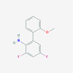 molecular formula C13H11F2NO B14774907 3,5-Difluoro-2'-methoxy-[1,1'-biphenyl]-2-amine 